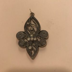 Silver and crystal pendant